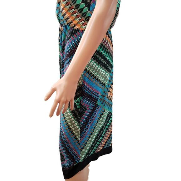 dressbarn Multicolored Beaded Neckline Dress Size 6 - Picture 9 of 16